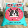 Bulldog Duvet Cover French Bulldogs Bedding Set Twin Polyester Chocolate Puppy Pet Doggy Animal Quilt Cover 16 - French Bulldog Gifts Store