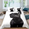 Bulldog Duvet Cover French Bulldogs Bedding Set Twin Polyester Chocolate Puppy Pet Doggy Animal Quilt Cover 4 - French Bulldog Gifts Store