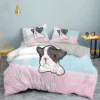 French Bulldog Duvet Cover Set Puppy Bedding Set Bedclothes with Pillowcase Single Double King Queen Size 6 - French Bulldog Gifts Store