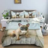 French Bulldog Duvet Cover Set Puppy Bedding Set Bedclothes with Pillowcase Single Double King Queen Size 7 - French Bulldog Gifts Store